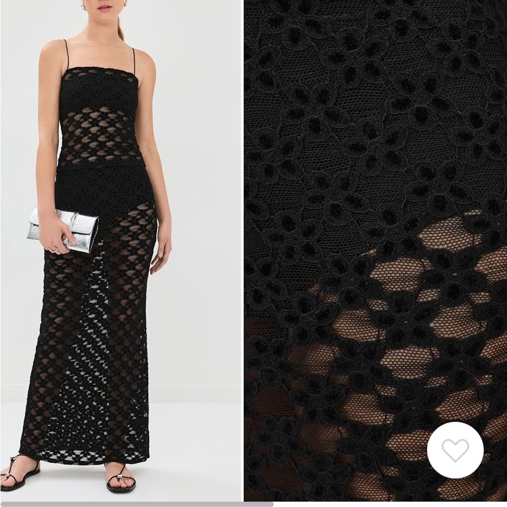 Lioness Black Sheer Floral Two Piece